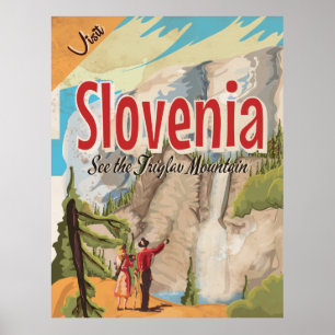 Slovenië vintage reisposter poster