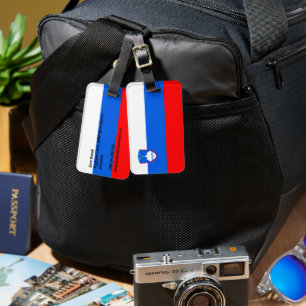 Slovenië vlag bagagelabel