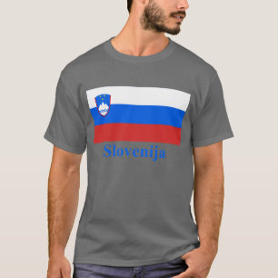 Slovenië vlag met naam in het Sloveens T-shirt