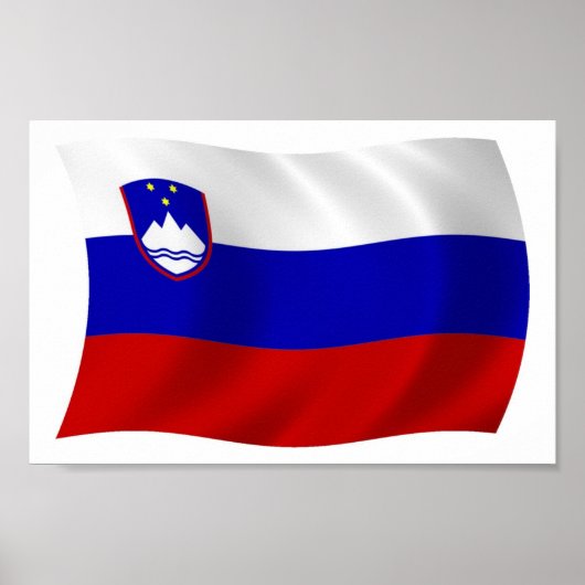 Slovenië Vlag Poster Print (Voorkant)