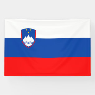 Slovenië Vlag Spandoek