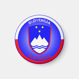 Slovenië Wapen Cirkelvorm Magneet