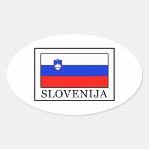 Slovenija Ovale Sticker