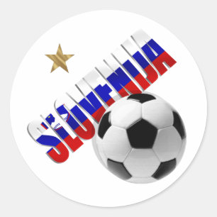 Slovenija soccer star voetbal Slovenië logo Ronde Sticker