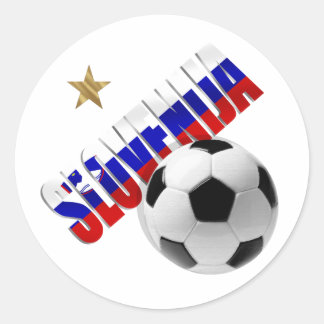 Slovenija soccer star voetbal Slovenië logo Ronde Sticker