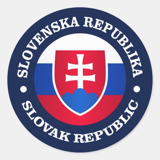 Slovenska Republiek Ronde Sticker (Voorkant)