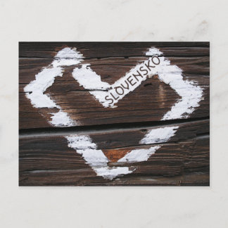 Slovensko Heart Briefkaart