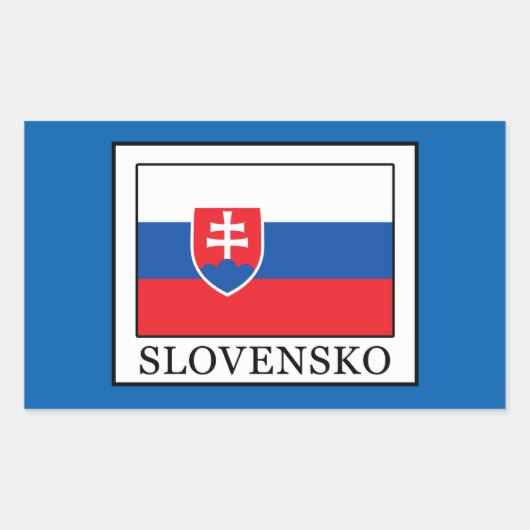 Slovensko Rechthoekige Sticker (Voorkant)