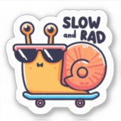 Slow and Rad Sticker (Voorkant)