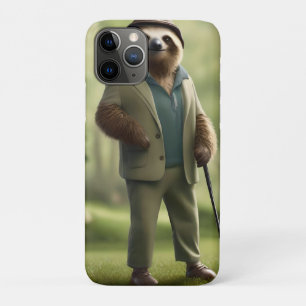 "Slow and Steady: een luiaard gekleed voor golf iPhone 11 Pro Hoesje