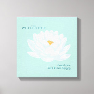 Slow Down, Ain't Times Square - De Witte Lotus Canvas Afdruk