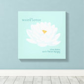 Slow Down, Ain't Times Square - De Witte Lotus Canvas Afdruk (Insitu (Houten vloer))