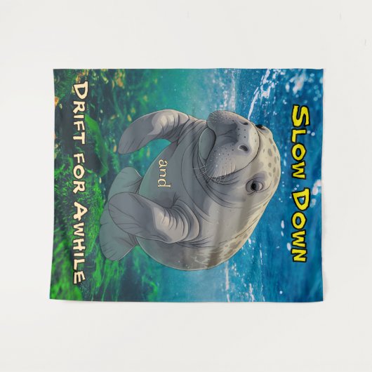 Slow Down en Drift voor Manatee Inspired Wandkleed (Voorkant (horizontaal))