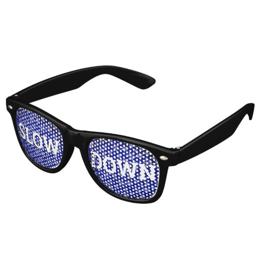 SLOW DOWN retro Shades / Fun Party Sunbribril Retro Zonnebril (Gekanteld)