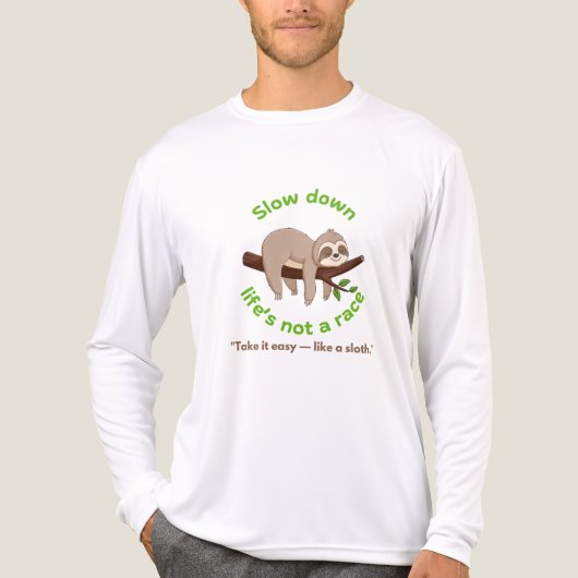 Slow Down – traag grafisch T-shirt en cadeau (Voorkant volledig)