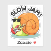 Slow Jam Funny Music Animal Pun Sticker (Vel)