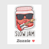 Slow Jam Grappig Voedsel Pun Sticker (Vel)