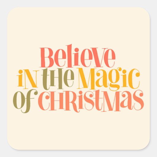 Slow Living Lifestyle Ontwerp Vierkante Sticker (Voorkant)