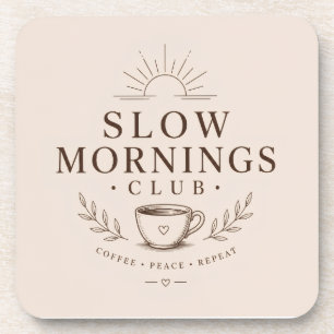 Slow Mornings Club Gezellige Esthetiek Koffie Desi Bier Onderzetter