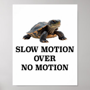 Slow Motion Versus Geen Beweging Schildpad Meme Poster