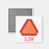 Slow Moving Vehicle Sign Magnet Magneet (Voorkant / Achterkant)