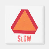 Slow Moving Vehicle Sign Magnet Magneet (Voorkant)