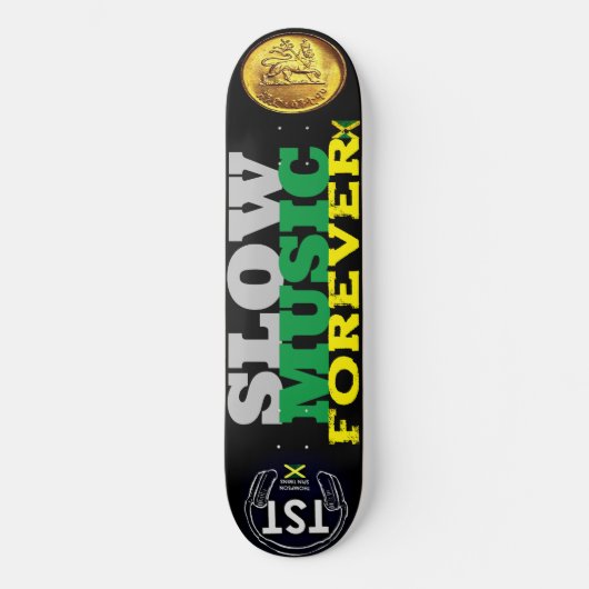 SLOW MUSIC FOREVER Deck de skateboard 8 1/4" (Recto)