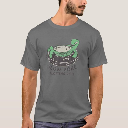 Slow Poke Floating Club - Turtle Float Tube Graphi T-shirt (Voorkant)