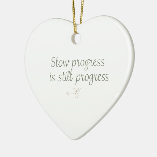 Slow Progress Is Still Progress – Calm Minimal Keramisch Ornament (Links)