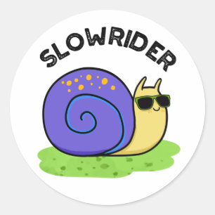 Slow Rider Grappige Low Rider Slak Pun Ronde Sticker