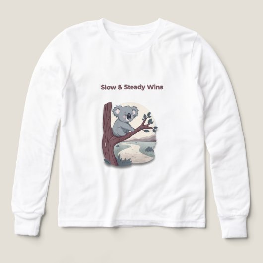 **"Slow & Steady Wins – Motivational Cute Koala "* (Motif recto)