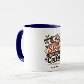 Slow Without Coffee Funny Sloth Mug (Devant gauche)