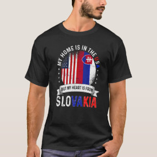 Slowaaks Amerikaanse Patriottisch Hart is uit Slow T-shirt