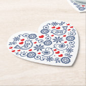 Slowaaks volksbeeld kartonnen onderzetters (Gekanteld)