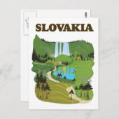 Slowaakse  reisposter. briefkaart (Voorkant / Achterkant)