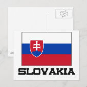 Slowaakse vlag briefkaart (Voorkant / Achterkant)