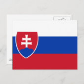 Slowaakse vlag briefkaart (Voorkant / Achterkant)