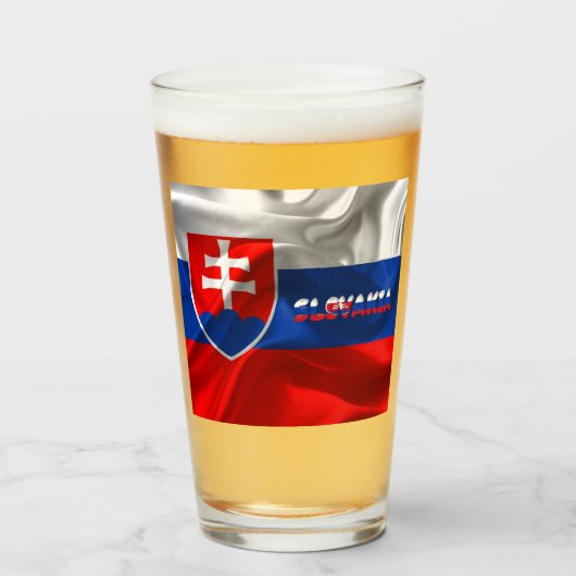 Slowaakse vlag glas (Voorkant gevuld)