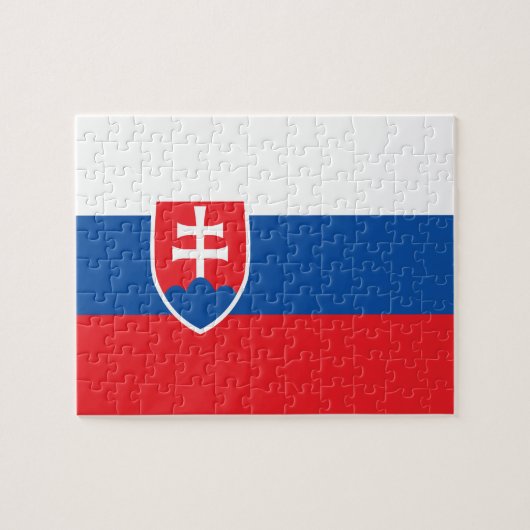 Slowaakse vlag legpuzzel (Horizontaal)