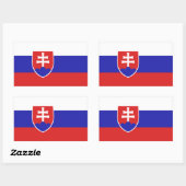 Slowaakse vlag rechthoekige sticker (Vel)