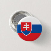 Slowaakse vlag ronde button 3,2 cm (Voorkant /achterkant)