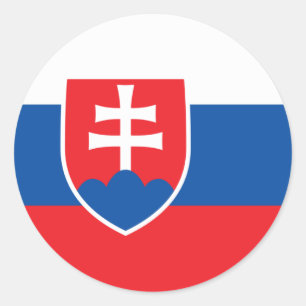 Slowaakse vlag ronde sticker