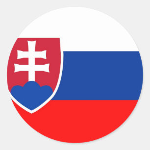 Slowaakse vlag ronde sticker
