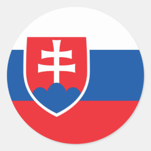 Slowaakse vlag ronde sticker