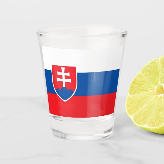 Slowaakse vlag shot glas (Voorkant)