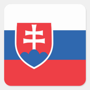 Slowaakse vlag vierkante sticker