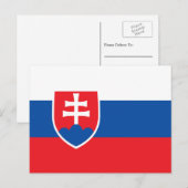 Slowaakse vlag, Vlag van Slowakije Briefkaart (Voorkant / Achterkant)
