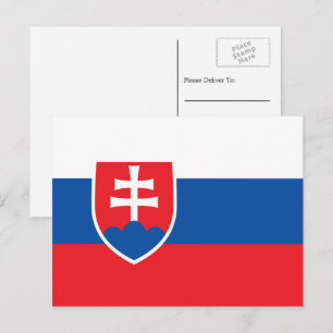 Slowaakse vlag, Vlag van Slowakije Briefkaart