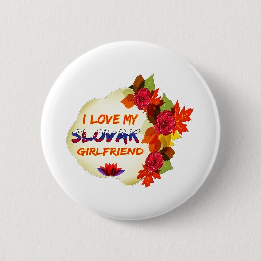 Slowaakse Vriendin design Ronde Button 5,7 Cm (Voorkant)
