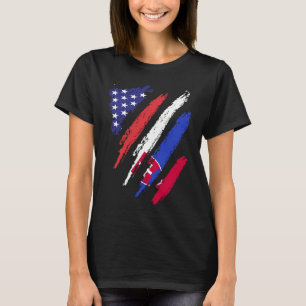 Slowakije Amerikaans geteelde vlag USA Patriot-erf T-shirt